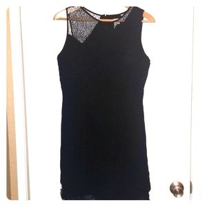 BCBG Generations Lace Contrast Pleat Cocktail Dres